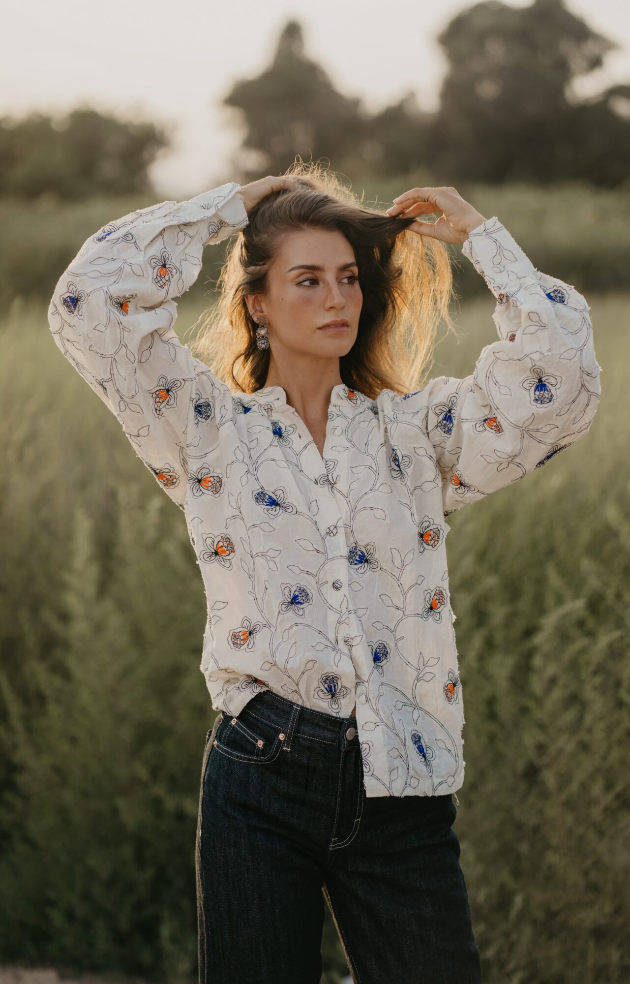 Camisa Bridle Bloom